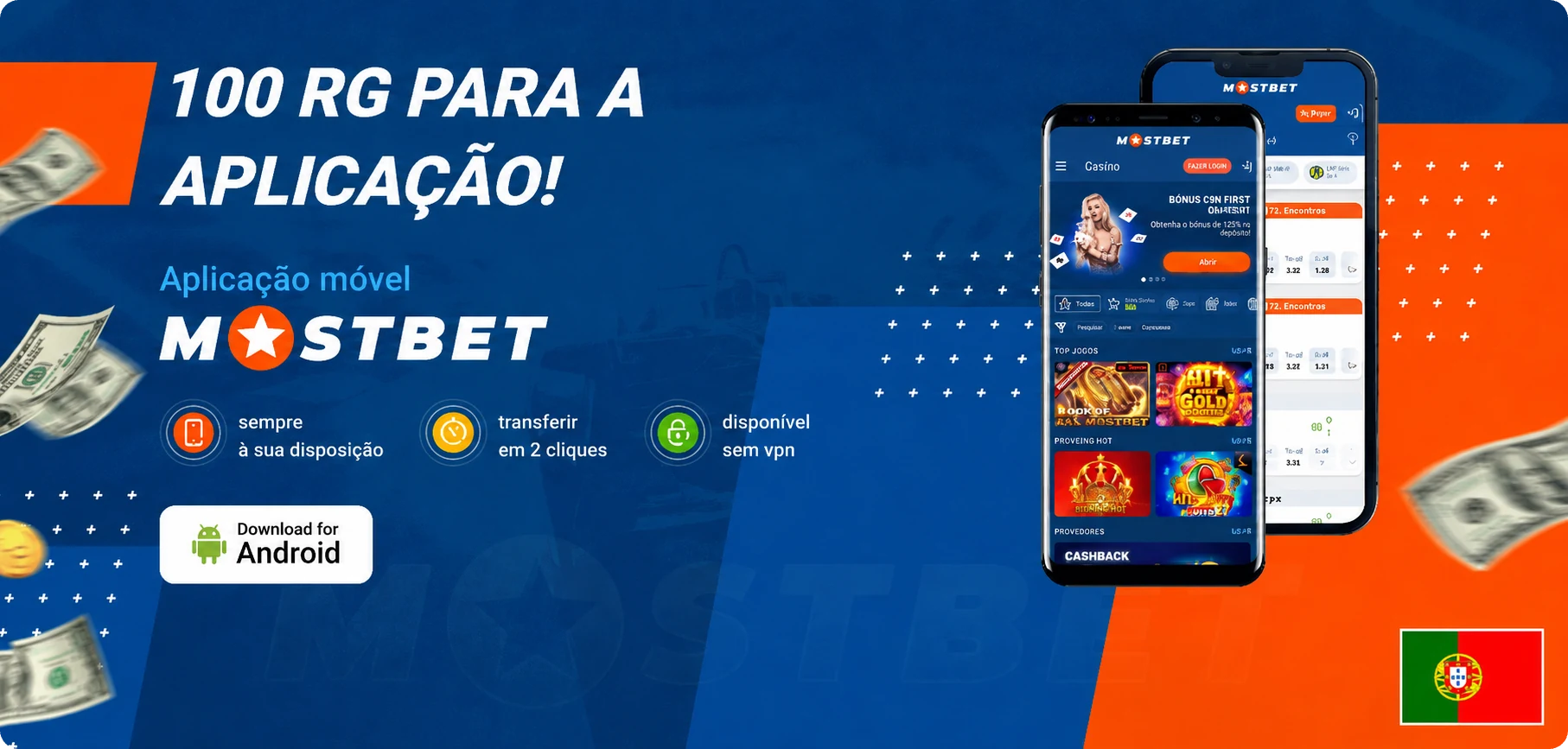 Promoção da aplicação Mostbet para Android